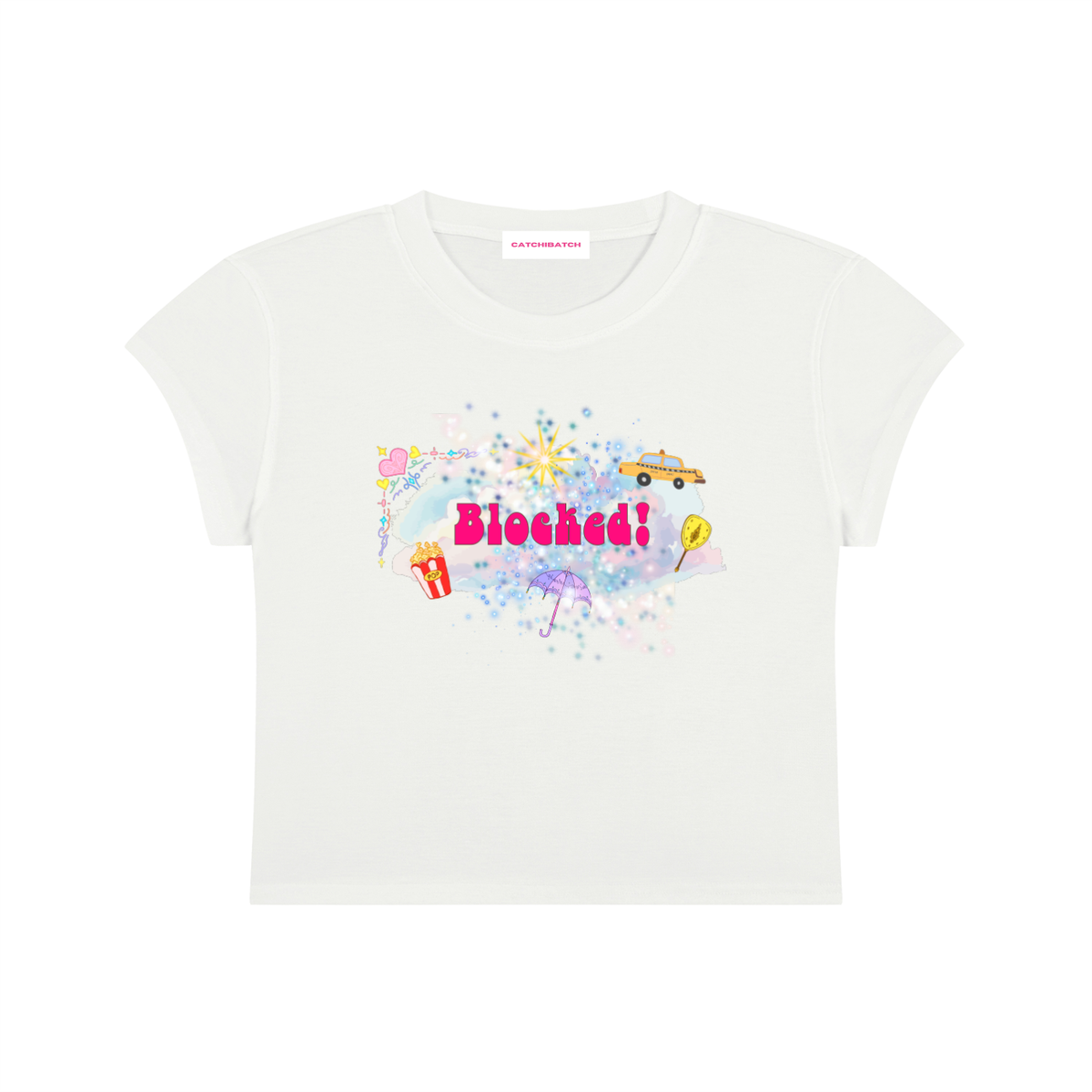 'Blocked' Cropped T-Shirt