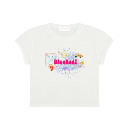 'Blocked' Cropped T-Shirt
