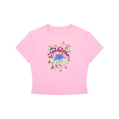 'Folklore Greedy' Crop T-Shirt