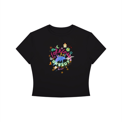 'Folklore Greedy' Crop T-Shirt