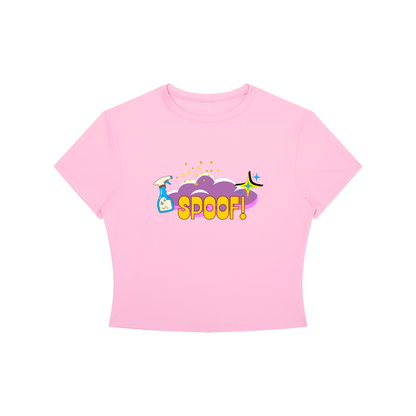 'Spoof' Crewneck Crop T-Shirt