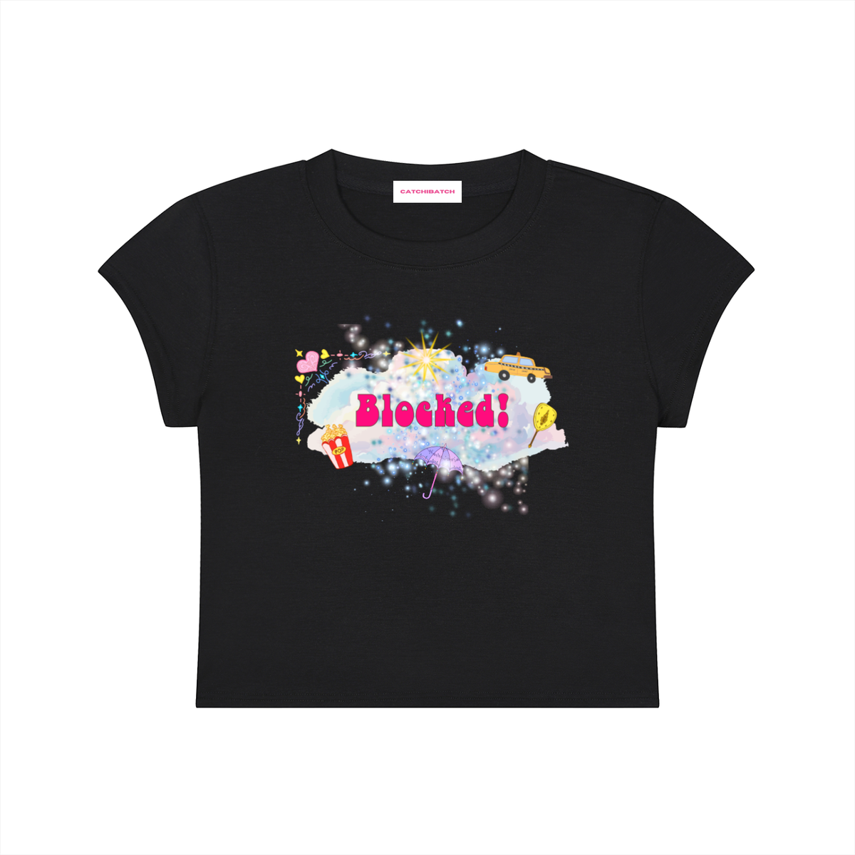 'Blocked' Cropped T-Shirt