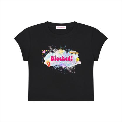 'Blocked' Cropped T-Shirt