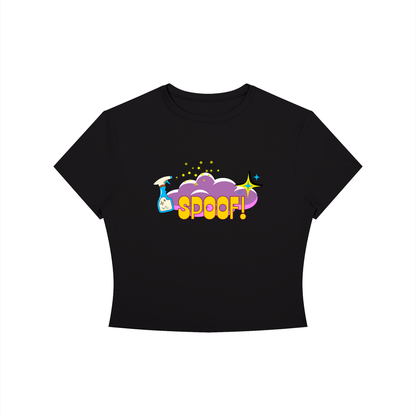 'Spoof' Crewneck Crop T-Shirt