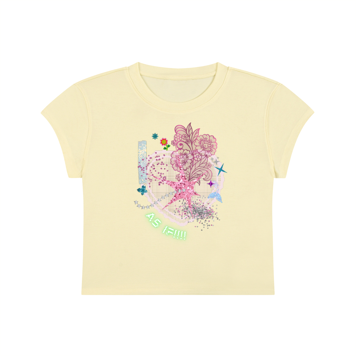 'As If!!!!' Cropped T-Shirt