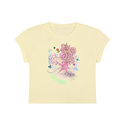 'As If!!!!' Cropped T-Shirt