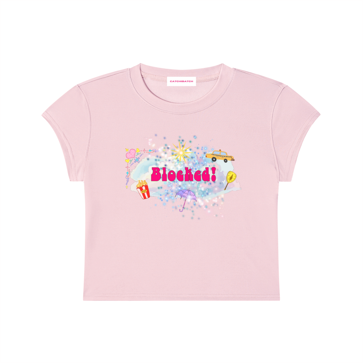 'Blocked' Cropped T-Shirt