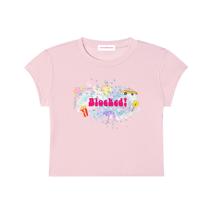 'Blocked' Cropped T-Shirt