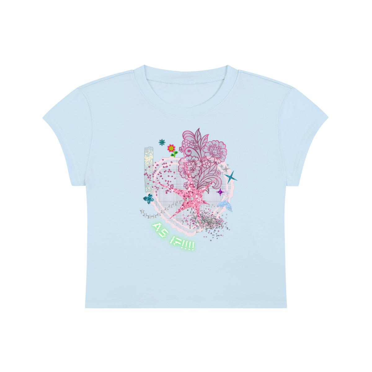 'As If!!!!' Cropped T-Shirt