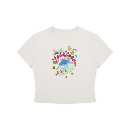 'Folklore Greedy' Crop T-Shirt