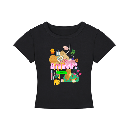 'Brunch?' Cropped T-Shirt