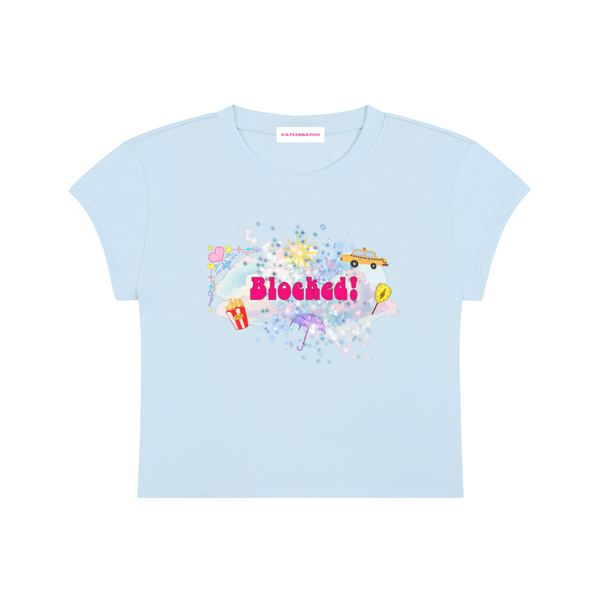 'Blocked' Cropped T-Shirt