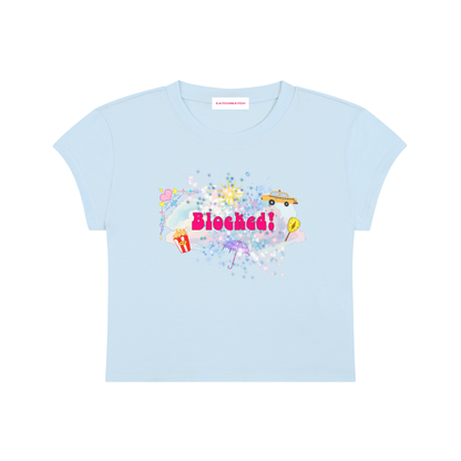 'Blocked' Cropped T-Shirt