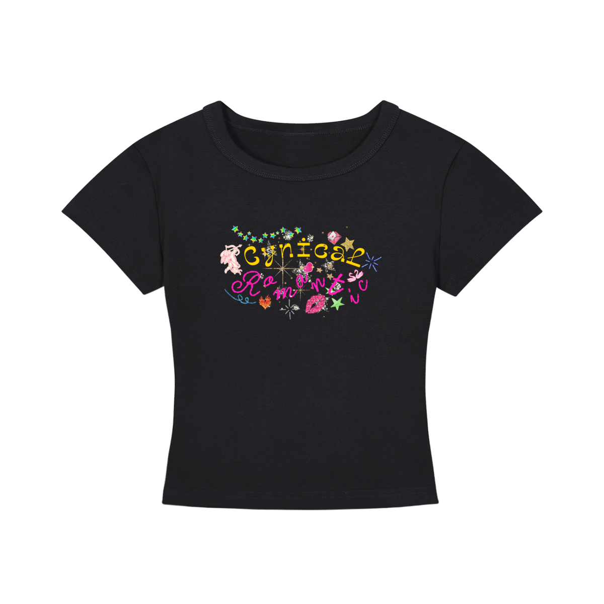 'Cynical Romantic' Cropped T-Shirt