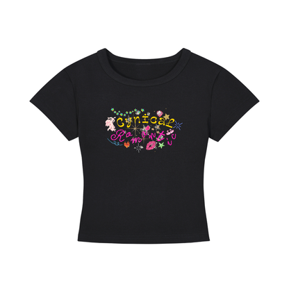 'Cynical Romantic' Cropped T-Shirt
