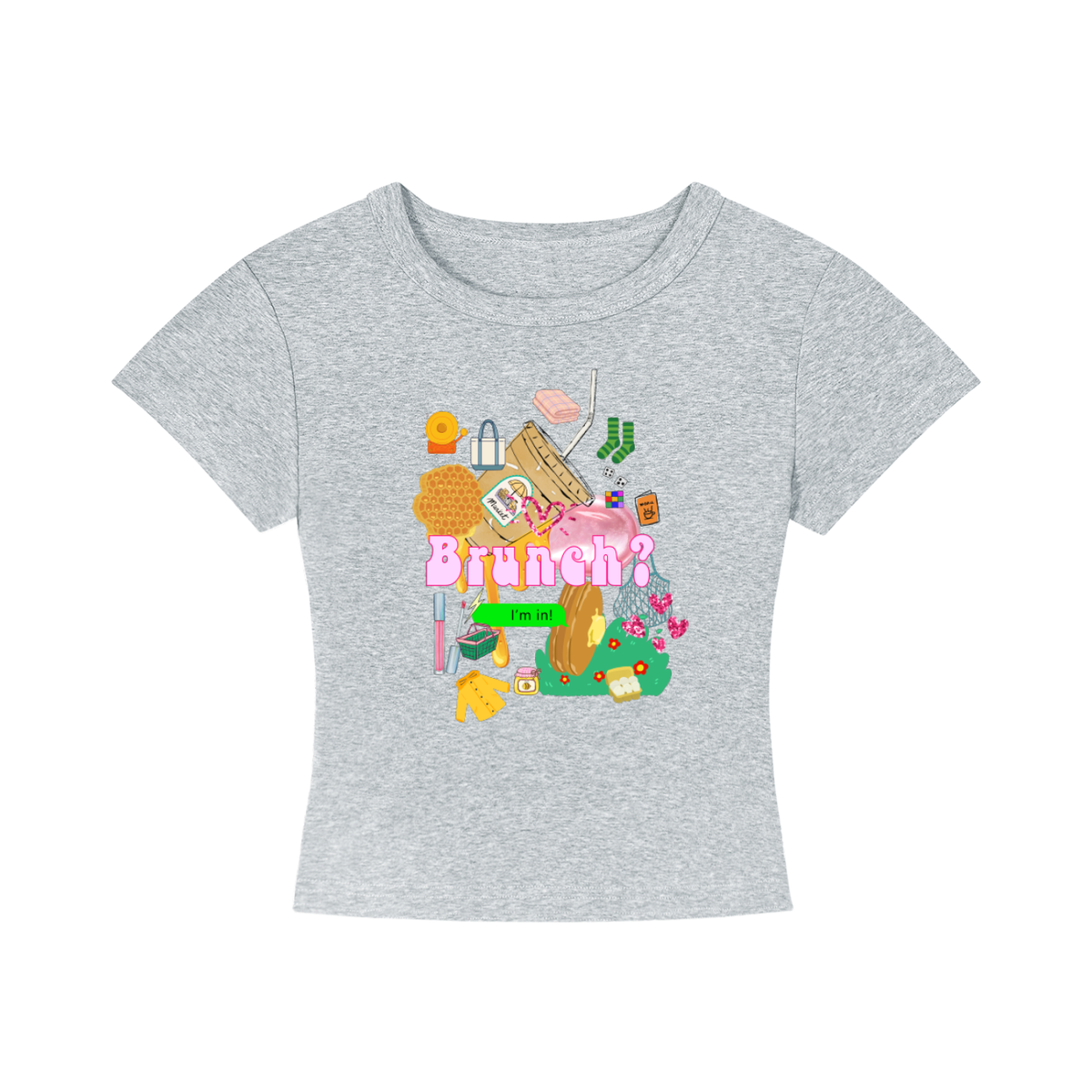 'Brunch?' Cropped T-Shirt