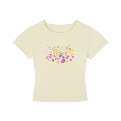 'Cynical Romantic' Cropped T-Shirt