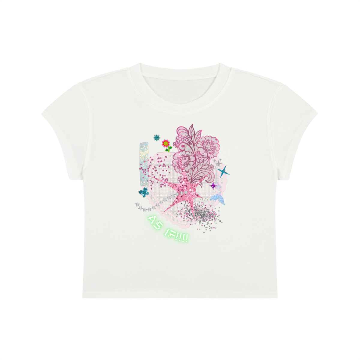 'As If!!!!' Cropped T-Shirt