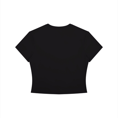 'Spoof' Crewneck Crop T-Shirt