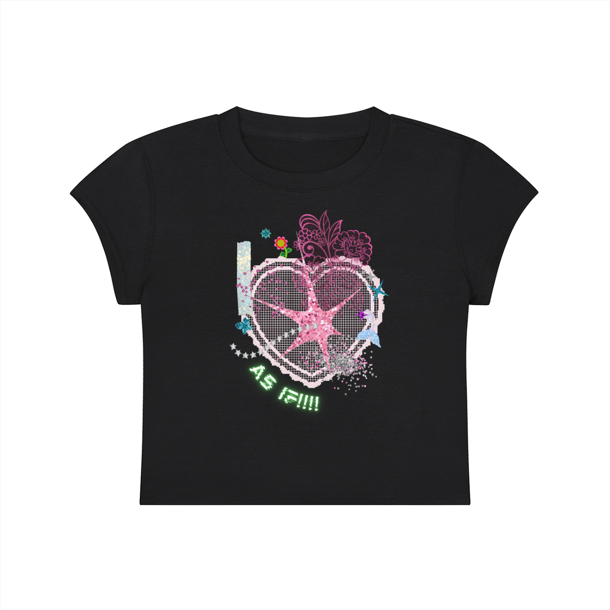 'As If!!!!' Cropped T-Shirt